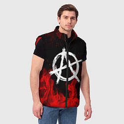 Мужской жилет АНАРХИЯ, цвет: 3D-красный — фото 2