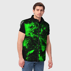 Мужской жилет Зелёная краска, цвет: 3D-светло-серый — фото 2