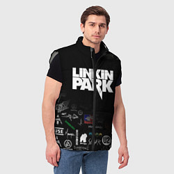 Мужской жилет LINKIN PARK, цвет: 3D-светло-серый — фото 2