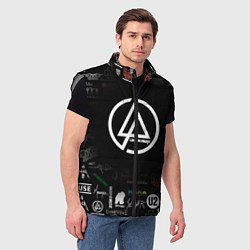 Мужской жилет LINKIN PARK, цвет: 3D-светло-серый — фото 2