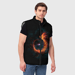 Мужской жилет Космический Феникс, цвет: 3D-светло-серый — фото 2