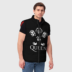 Мужской жилет QUEEN НА СПИНЕ, цвет: 3D-красный — фото 2