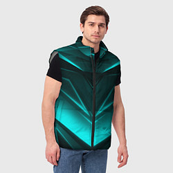 Мужской жилет NEON GEOMETRY STRIPES, цвет: 3D-светло-серый — фото 2