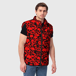 Мужской жилет ЧЕРЕПА, цвет: 3D-красный — фото 2