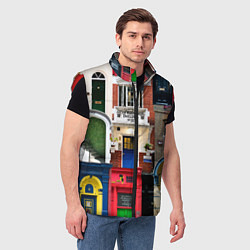 Мужской жилет London doors цифровой коллаж, цвет: 3D-красный — фото 2