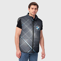 Мужской жилет BMW, цвет: 3D-светло-серый — фото 2