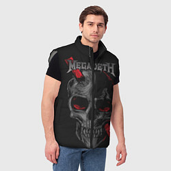 Мужской жилет Megadeth, цвет: 3D-светло-серый — фото 2