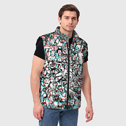 Мужской жилет Vault Boy красныйсиний, цвет: 3D-черный — фото 2