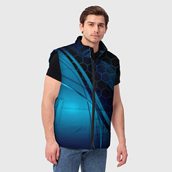 Мужской жилет ABSTRACT BLUE, цвет: 3D-черный — фото 2