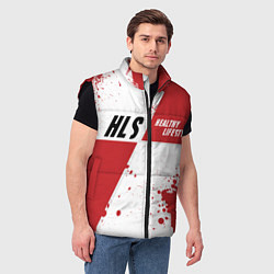 Мужской жилет HLS - здоровый образ жизни, цвет: 3D-черный — фото 2