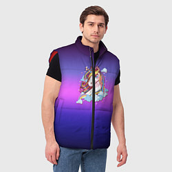 Мужской жилет Единорог, цвет: 3D-красный — фото 2