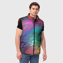 Мужской жилет Узоры, цвет: 3D-красный — фото 2