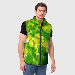 Мужской жилет Листья, цвет: 3D-черный — фото 2
