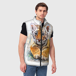 Мужской жилет Tiger Art, цвет: 3D-черный — фото 2
