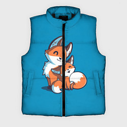 Мужской жилет Лисья семья, цвет: 3D-черный