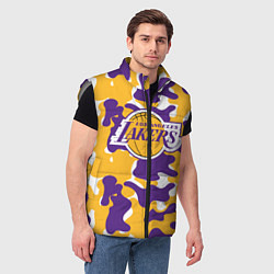 Мужской жилет LA LAKERS ЛЕЙКЕРС, цвет: 3D-светло-серый — фото 2