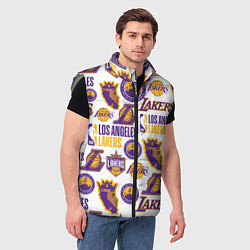 Мужской жилет LAKERS LOGO, цвет: 3D-светло-серый — фото 2
