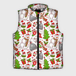 Мужской жилет Новогодний фон