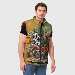 Мужской жилет Пивной гонщик, цвет: 3D-красный — фото 2