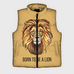 Мужской жилет Рождённый быть львом, цвет: 3D-светло-серый