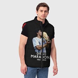 Мужской жилет Diego Maradona, цвет: 3D-красный — фото 2