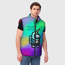 Мужской жилет Among Us Unicorn Z, цвет: 3D-красный — фото 2