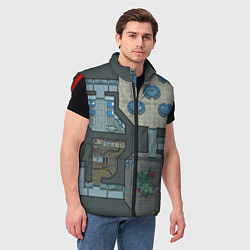 Мужской жилет AMONG US - КАРТА, цвет: 3D-красный — фото 2