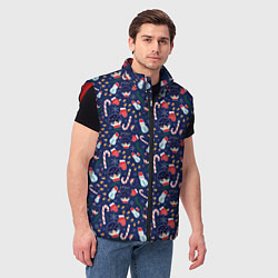 Мужской жилет Новый Год, цвет: 3D-красный — фото 2