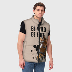 Мужской жилет Be wild be free, цвет: 3D-черный — фото 2