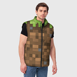 Мужской жилет Minecraft камуфляж, цвет: 3D-черный — фото 2