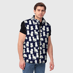 Мужской жилет Собаки Пушистики, цвет: 3D-черный — фото 2