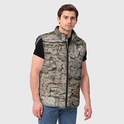 Мужской жилет Сломанная стена, цвет: 3D-светло-серый — фото 2