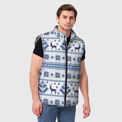 Мужской жилет Русские народные узоры, цвет: 3D-светло-серый — фото 2