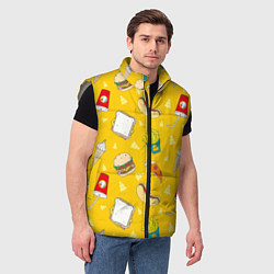 Мужской жилет Фастфуд, цвет: 3D-светло-серый — фото 2