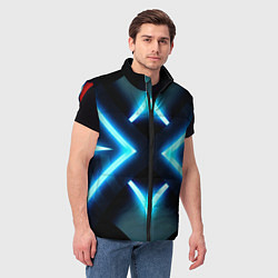 Мужской жилет НЕОНОВЫЕ СТРЕЛКИ 3D, цвет: 3D-красный — фото 2