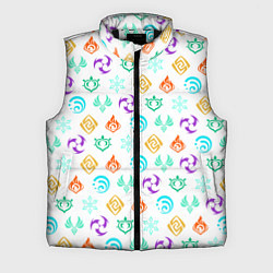 Мужской жилет GENSHIN IMPACT ЭМБЛЕМЫ, цвет: 3D-черный