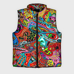 Мужской жилет Яркая абстракция bright abstraction, цвет: 3D-черный