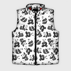 Мужской жилет Акварельные панды паттерн