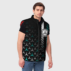 Мужской жилет МЕРСЕДЕС AQUA BLACK GRADIENT, цвет: 3D-красный — фото 2