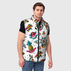 Мужской жилет Old school Sailor, цвет: 3D-черный — фото 2