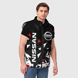 Мужской жилет NISSAN НИССАН ОСКОЛКИ, цвет: 3D-светло-серый — фото 2