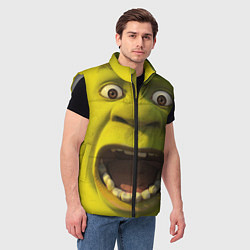 Мужской жилет Shrek is Yelling, цвет: 3D-светло-серый — фото 2