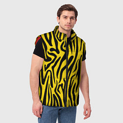 Мужской жилет Тигровые полоски, цвет: 3D-красный — фото 2