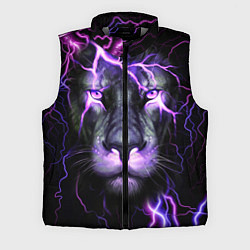 Мужской жилет НЕОНОВЫЙ ЛЕВ NEON LION, цвет: 3D-светло-серый