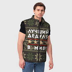 Мужской жилет ЛУЧШИЙ ДЕДУЛЯ В МИРЕ, цвет: 3D-черный — фото 2