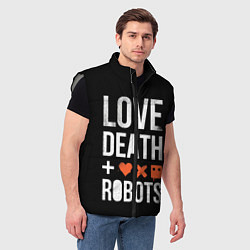 Мужской жилет Love Death Robots, цвет: 3D-светло-серый — фото 2