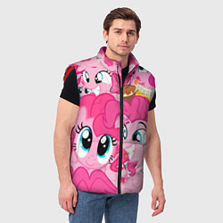 Мужской жилет Pinkie Pie pattern, цвет: 3D-красный — фото 2