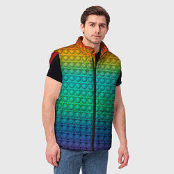 Мужской жилет POP IT СИМПЛ ДИМПЛ, цвет: 3D-красный — фото 2