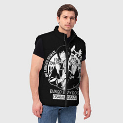 Мужской жилет Осаму Дазай Бродячие псы, цвет: 3D-черный — фото 2