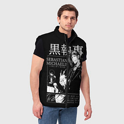 Мужской жилет Темный Дворецкий Себастьян Мик, цвет: 3D-черный — фото 2